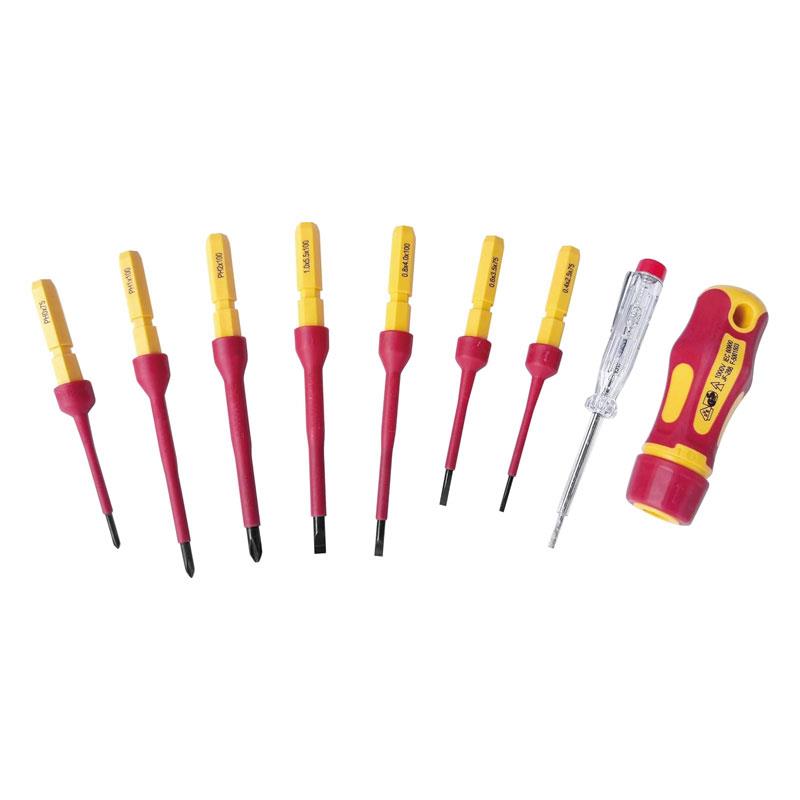 Hilka Tools VDE Quick Blade Electricians Screwdriver Set 9 Piece