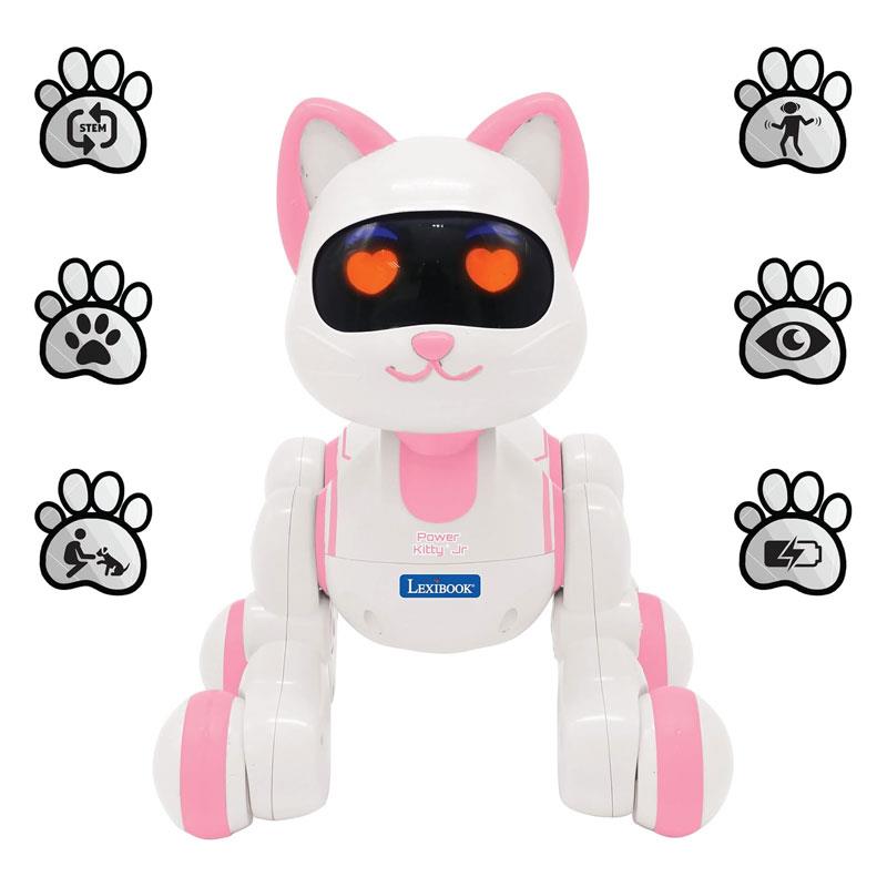 Lexibook Power Kitty Junior Programmable Smart Robot Cat Pink/White