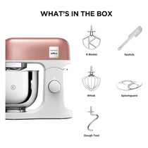 Kenwood kMix Editions Stand Mixer Kitchen Machine Stainless Steel Bowl 1000W 5 Litres 3 Piece Patisserie Set Splash Guard Apricot Pink