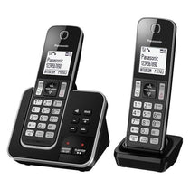 Panasonic Cordless Phone Twin With Answering Machine Hands Free Functionality Black/Silver