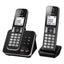 Panasonic Cordless Phone Twin With Answering Machine Hands Free Functionality Black/Silver