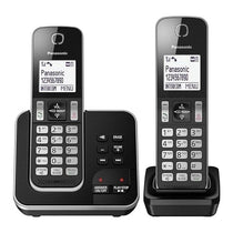 Panasonic Cordless Phone Twin With Answering Machine Hands Free Functionality Black/Silver