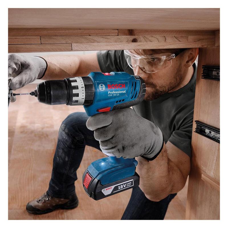 Bosch Professional GSB 18V-25 18V Cordless Impact Drill Driver Blue