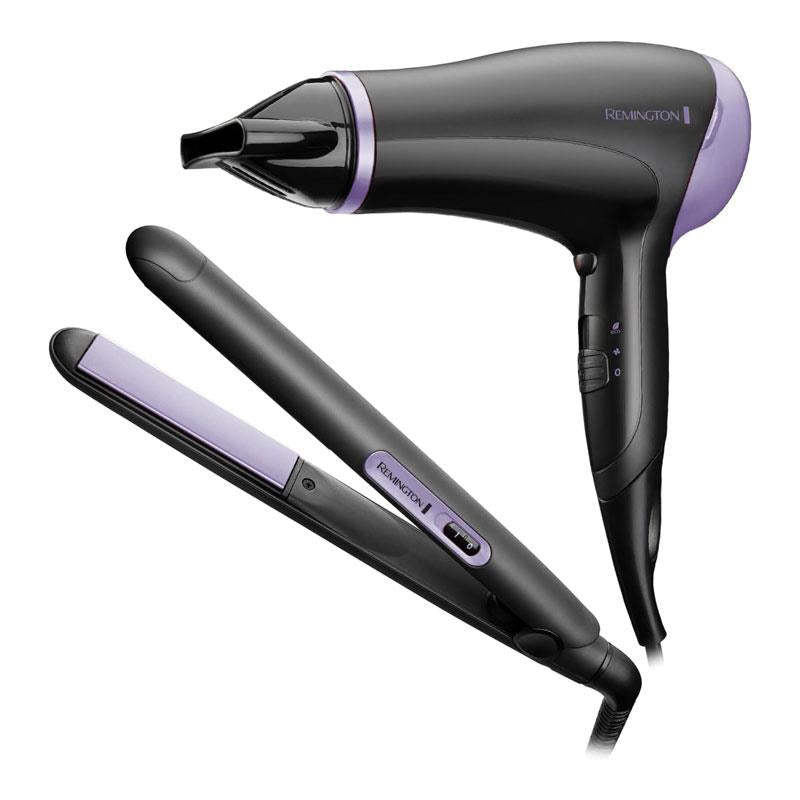 Remington Style Essentials Hair Dryer And Straighteners Gift Set 2000W Black