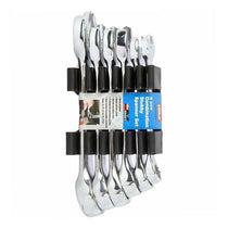 Hilka Tools Combi Stubby Spanner Set Metric Chrome Vanadium Steel 6 Piece