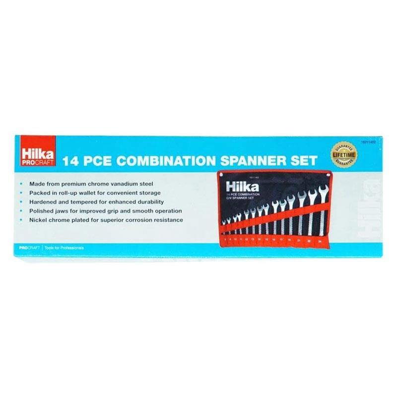 Hilka Tools Combination Spanner Set 14 Piece In Pouch Metric Secondary image