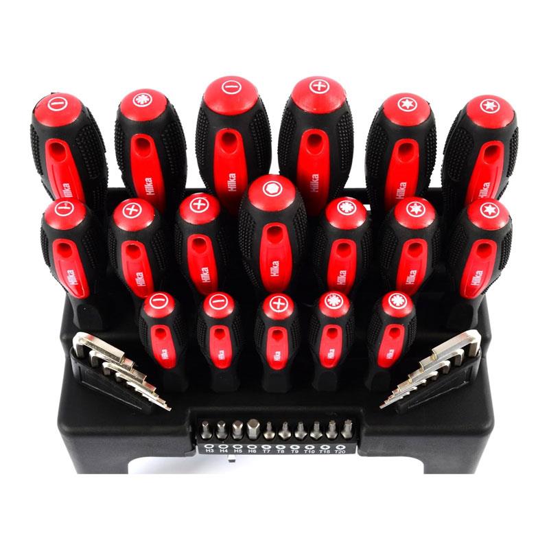 Hilka Tools Screwdriver & Bit Set Chrome Vanadium Steel 44 Piece