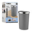Tower Curved Sensor Bin With Bin Liner Retainer Ring Durable PP Body Battery Operated Stainless Steel Trim Lid 50 Litres Grey