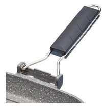 MasterClass Cast Aluminium Grill Pan Induction-Safe With Folding Handle 24cm Grey/Black