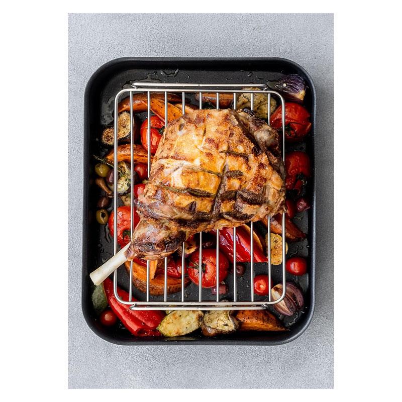 MasterClass Roasting Rack Small Stainless Steel Metallic 23 x 16.5 x 6.5cm Silver