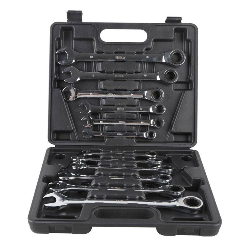Hilka Tools Ratchet Spanner Set Metric 12 Piece Main image