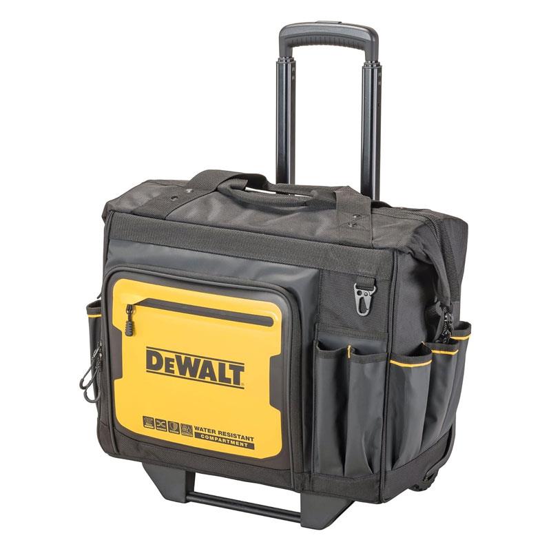Dewalt Pro 18 Inch Rolling Wheeled Tool Bag Case Storage 27 Pockets Yellow/Black Main image
