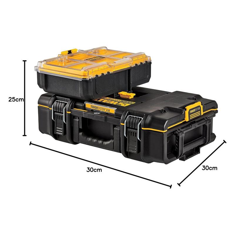 Dewalt TOUGHSYSTEM 2.0 Half-Width Organiser Yellow/Black
