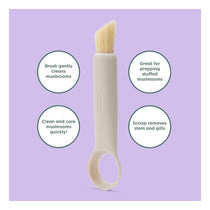 Chef'n 2-In-1 Shroombrush Mushroom Brush And Corer Vegetable Gadget Taupe
