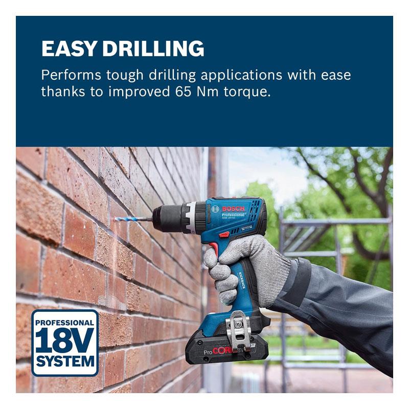 Bosch Professional Brushless Cordless Combi Drill 18V 65Nm 13mm Chuck Bare Tool