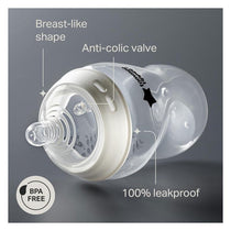 Tommee Tippee Closer To Nature Baby Bottles Slow Flow Breast-Like Teat Anti-Colic Valve 260ml Pack of 2 Assorted