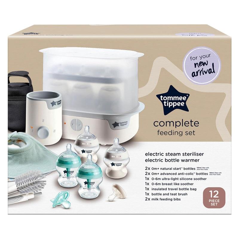 Tommee Tippee New Complete Feeding Kit Electric Steam Steriliser Newborn Self-Sterilising Baby Bottles Easiwarm Bottle Warmer White Secondary image