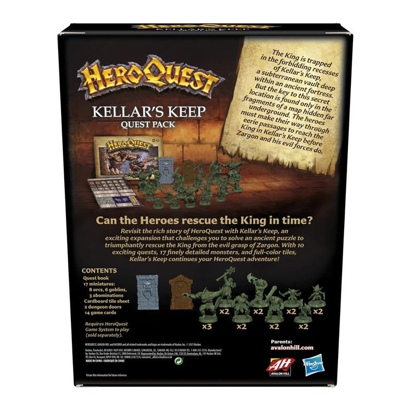 Avalon Hill HeroQuest Kellar's Keep Expansion Board Game 2-5 Players Requires HeroQuest Game System To Play Ages 14 And Up Multicolour