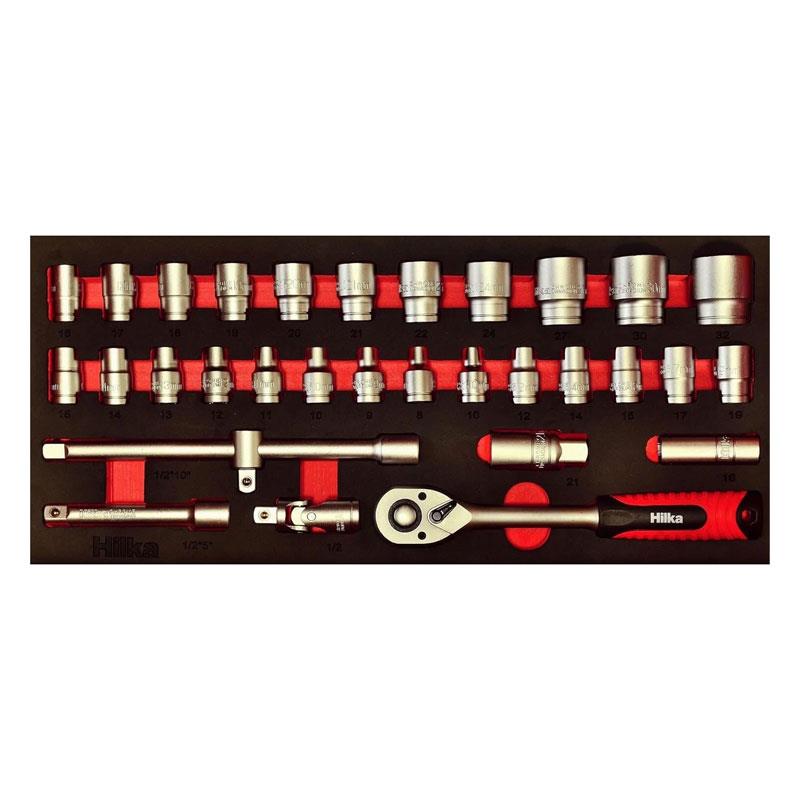 Hilka Tools 1/2 Inch Drive EVA Socket Set Metric 32 Piece Main image