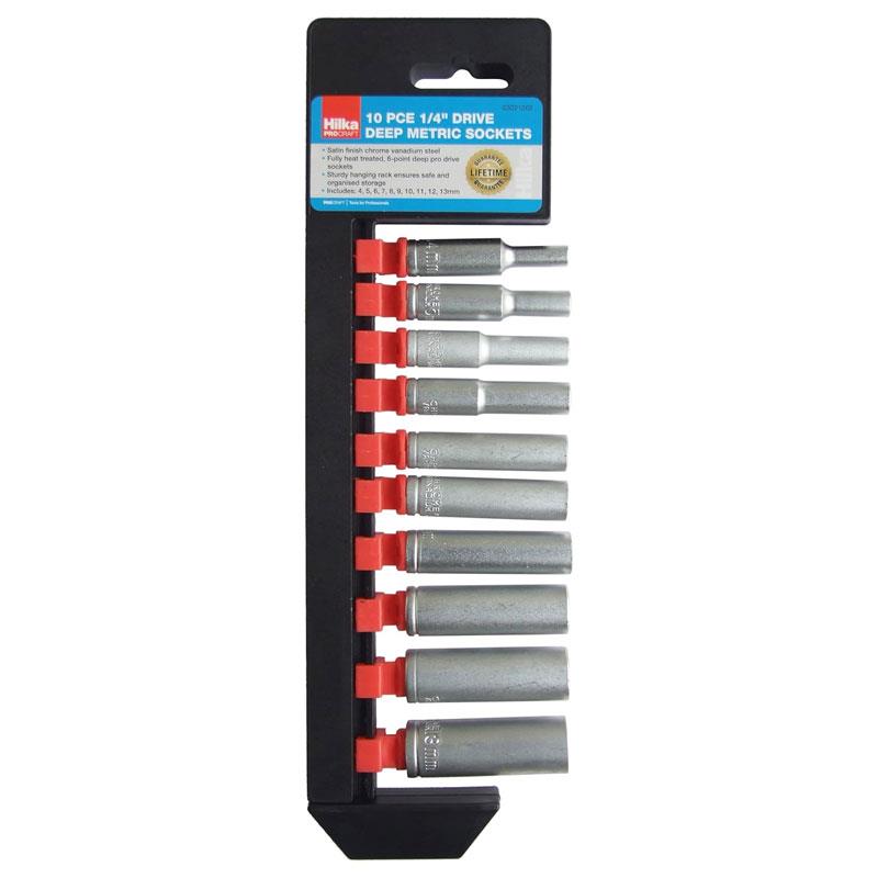 Hilka Tools 1/4 Inch Drive Deep Metric Sockets 10 Piece Main image