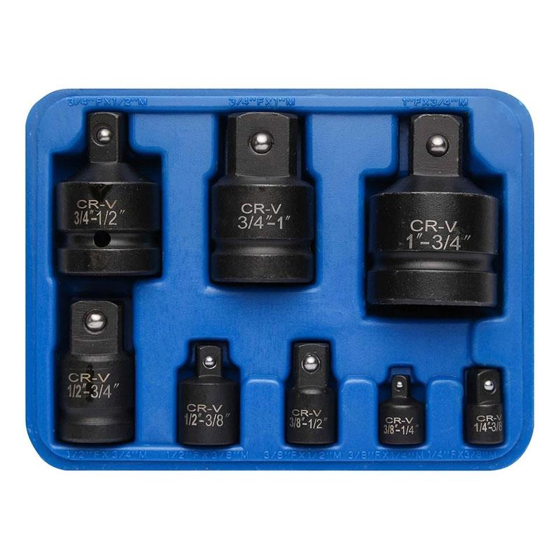 Blue Spot Tools Impact Socket Adaptor Set (1/4 Inch - 1 Inch) Chrome Vanadium Steel 8 Piece Secondary image