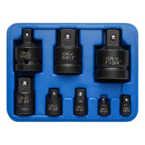 Blue Spot Tools Impact Socket Adaptor Set (1/4 Inch - 1 Inch) Chrome Vanadium Steel 8 Piece