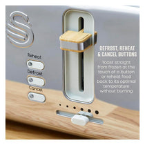 Swan Nordic 4 Slice Toaster 6 Browning Levels Defrost/Reheat/Cancel Removable Crumb Trays 1500W Fuchsia Rose