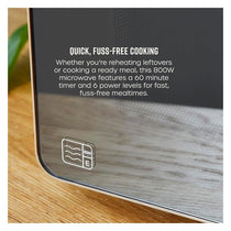 Swan Nordic Digital Microwave 6 Power Settings 60 Minute Timer LED Display Defrost Mode 800W 20 Litres Oatmeal