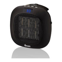 Swan Plug-In Fan Heater 700W 12 Hour Timer LED Display Overheat Protection 2 Fan Speeds 15C - 30C Ranges Black
