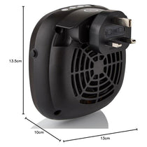 Swan Plug-In Fan Heater 700W 12 Hour Timer LED Display Overheat Protection 2 Fan Speeds 15C - 30C Ranges Black