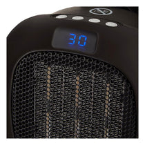 Swan Plug-In Fan Heater 700W 12 Hour Timer LED Display Overheat Protection 2 Fan Speeds 15C - 30C Ranges Black