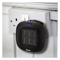 Swan Plug-In Fan Heater 700W 12 Hour Timer LED Display Overheat Protection 2 Fan Speeds 15C - 30C Ranges Black