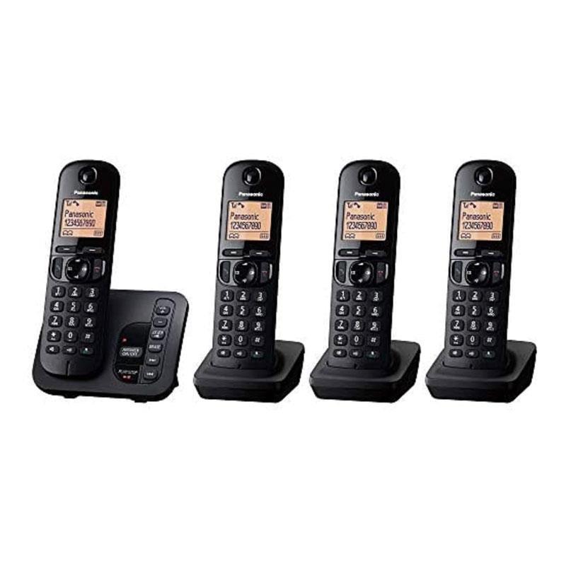 Panasonic Digital Cordless Answer Phone With Nuisance Calls Block Hands-Free Speakerphone ECO Mode Quad Handset Pack Main image