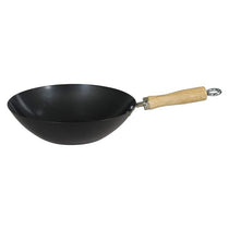 Dexam 12Inch/30cm Standard Gauge Non-Stick Carbon Steel Wok Black