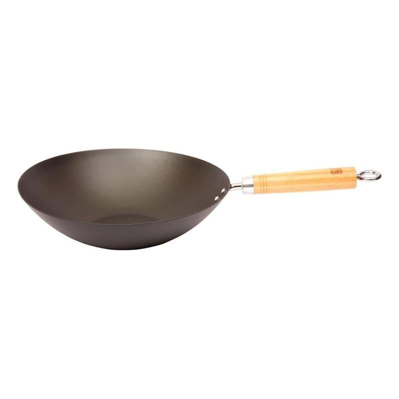 School of Wok 12Inch/30cm Pre-Seasoned Wok Set Black