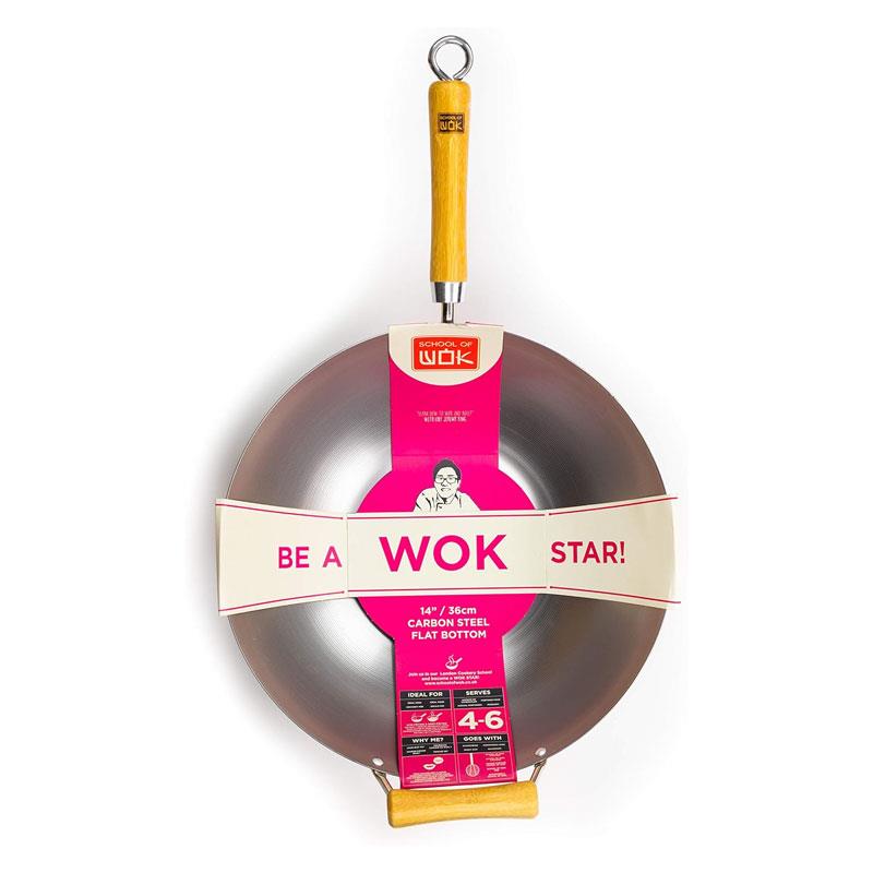 School of Wok 14Inch/36cm Uncoated Carbon Steel Wok Silver Main image