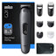 Braun Series 3 All-In-One Trimmer Style 8-In-1 Grooming Kit Ultra Sharp Blade 14 Lengths Grey