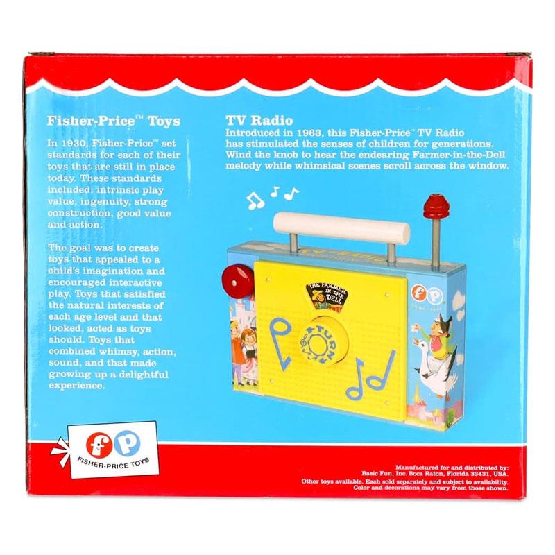 Fisher Price Classic TV/Radio Interactive Toy For Pretend Games Role Play Retro-Style Multicolour