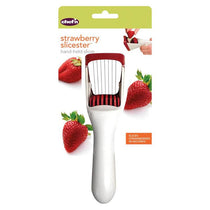 Chef'n Strawberry Slicester Prep Tool Fruit Slicer Fruit Gadget Stainless Steel White/Red