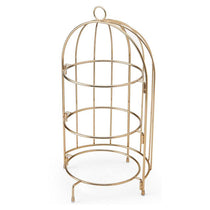 Artesa 3 Tier Afternoon Tea Cake Bird Cage Stand 22 x 42cm Metal Gold