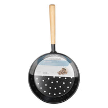 KitchenCraft Chestnut Roaster/BBQ Pan 27cm Carbon Steel 5 Litres Black