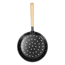 KitchenCraft Chestnut Roaster/BBQ Pan 27cm Carbon Steel 5 Litres Black