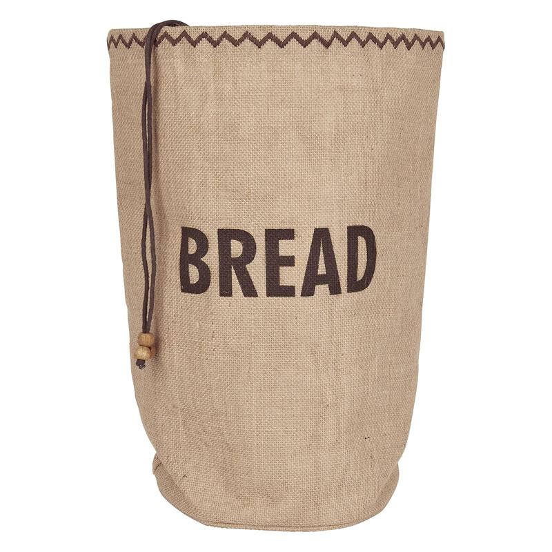 KitchenCraft Natural Elements Jute Bread Bag Drawstring Jute Cotton 34 x 17 x 42 cm Brown