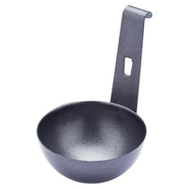 KitchenCraft Non-Stick Egg Poacher Cup Large Single With Hook Metal 7.5cm x 16cm Black