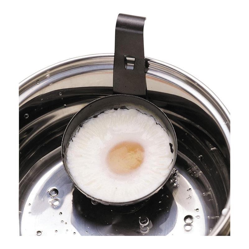 KitchenCraft Non-Stick Egg Poacher Cup Large Single With Hook Metal 7.5cm x 16cm Black Secondary image