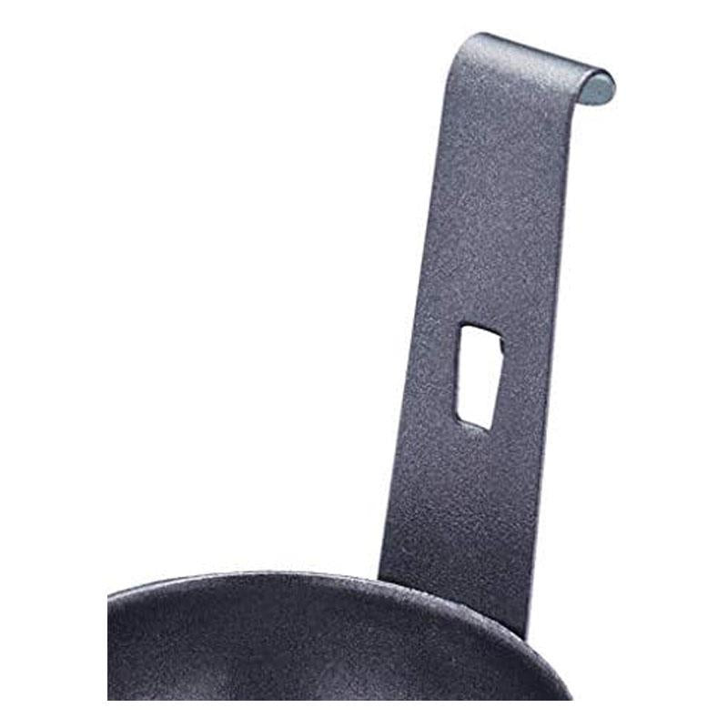 KitchenCraft Non-Stick Egg Poacher Cup Large Single With Hook Metal 7.5cm x 16cm Black