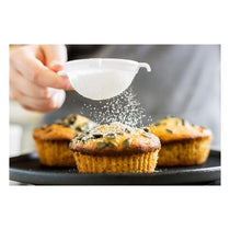 KitchenCraft Round Sieve/Tea Strainer 7cm Plastic Nylon-Mesh Extra-Small White