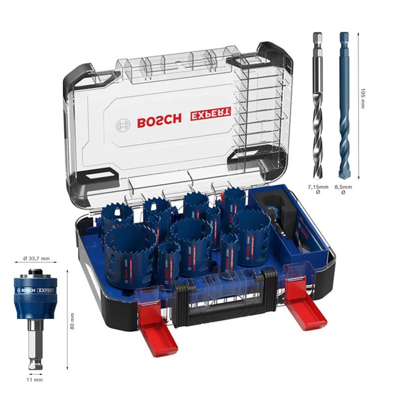 Bosch EXPERT Tough Multi Material Hole Saw Set 20-76mm Electricians Plumber Professional Accessory 14 Piece Main image