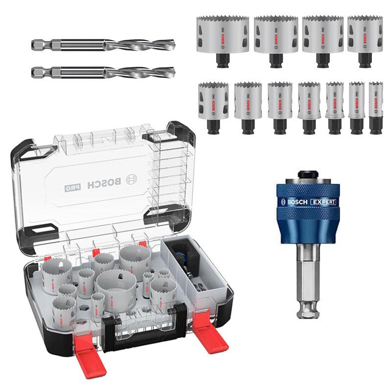Bosch Professional Multi Material Power Change Plus Hole Saw Set 20-76mm Professional Accessory 14 Piece Main image