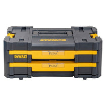 Dewalt TSTAK IV Tool Storage Box Stacking Case 2 Shallow Drawers Yellow/Black